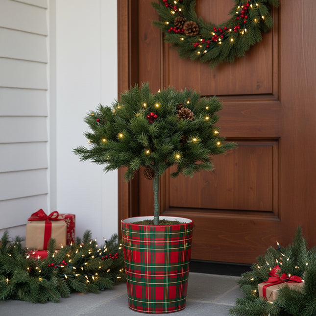 Artificial Christmas Planter Bushes Decoration