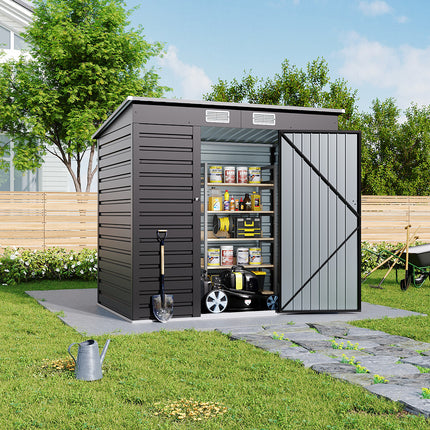 Outdoor Galvanized Steel Storage Shed