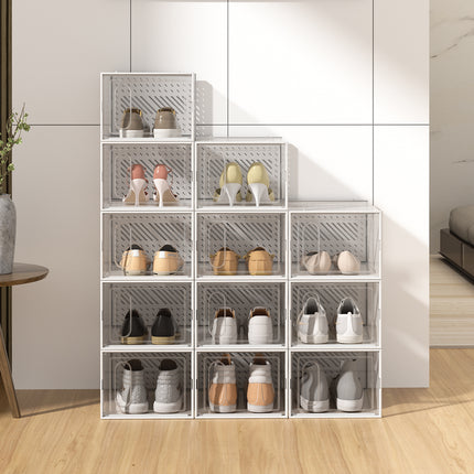 12 Pack Plastic Shoe Storage Box