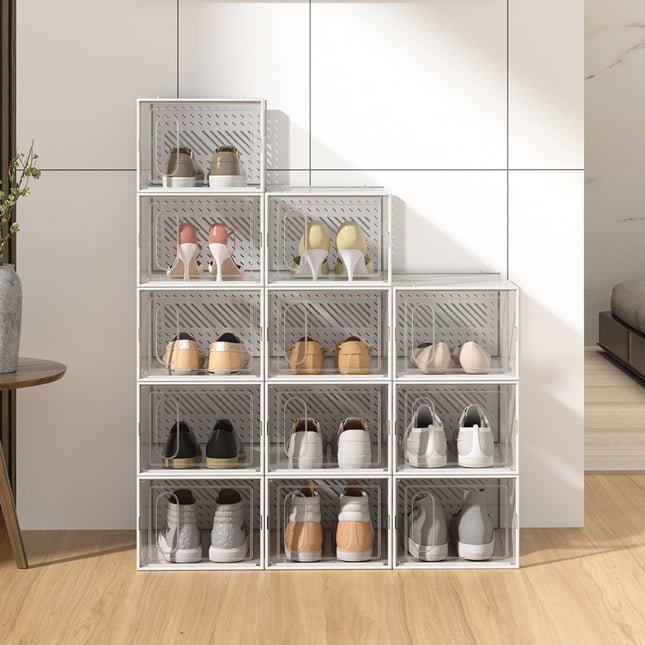 12 Pack Plastic Shoe Storage Box