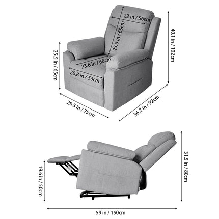 Single Sofa Recliner Armchair Reclining Chair