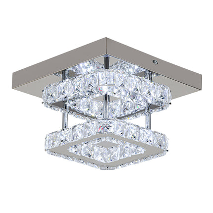 Double Tier Square Crystal Celling Light