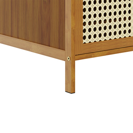 3 Tier Narrow Bookcase with Doors