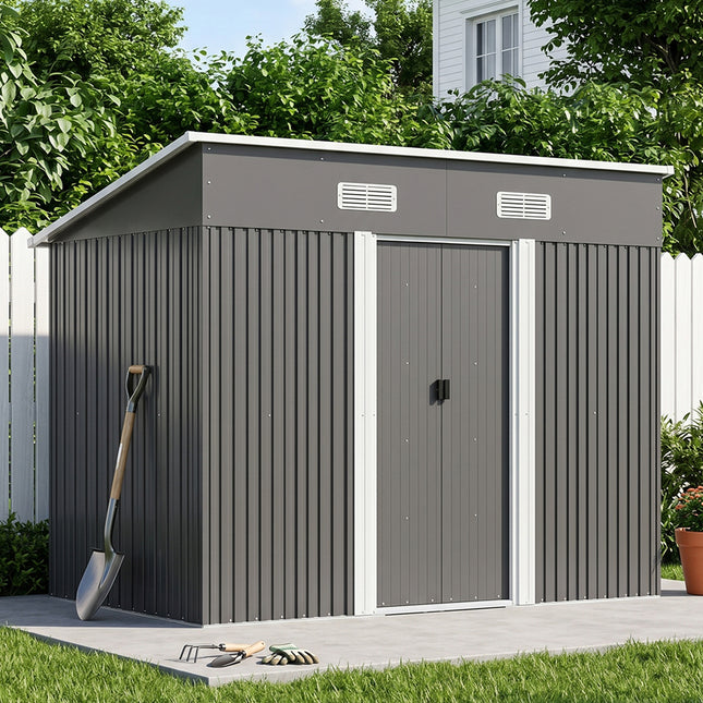 4x8FT Metal Storage Tool Shed for Garden Patio