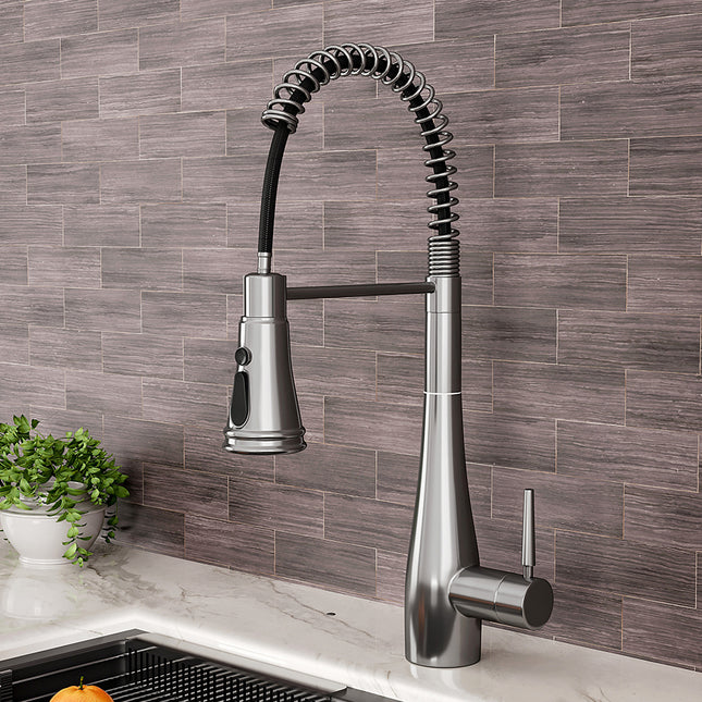 Bathroomdeco Pre-rinse Pull-Down Swivel Kitchen Faucet