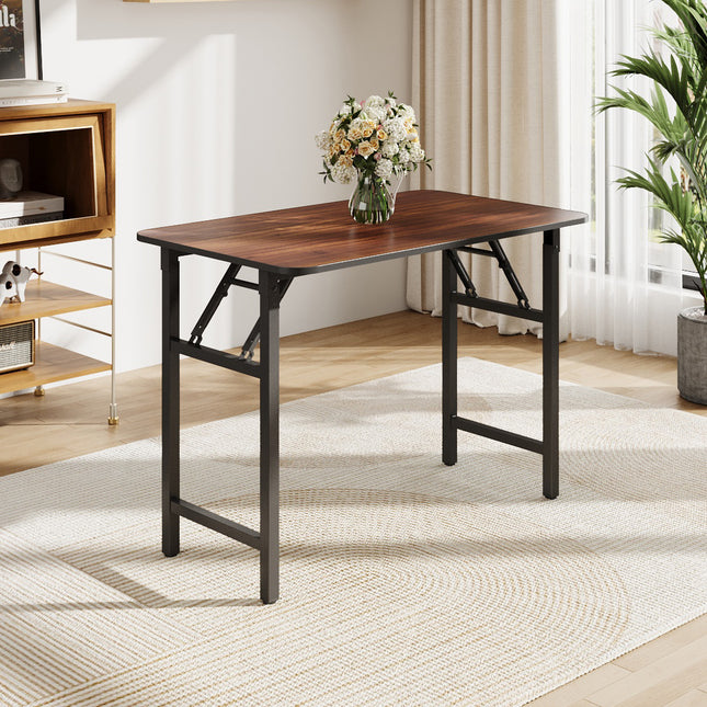 Walnut Folding Table with Double Spring Mechanism