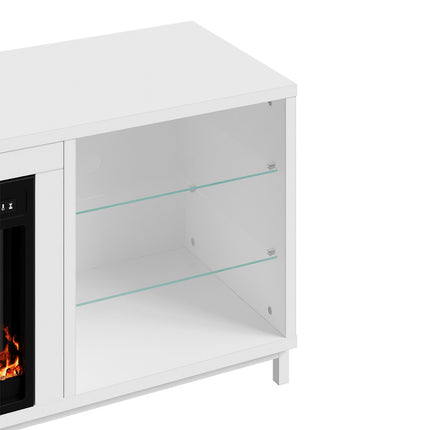 Freestanding TV Stand Entertainment Center with 18" Fireplace