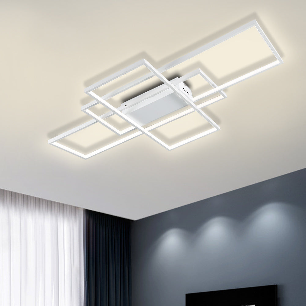 Modern Rectangle LED Chandelier Ceiling Light , 110CM Non-dimmable
