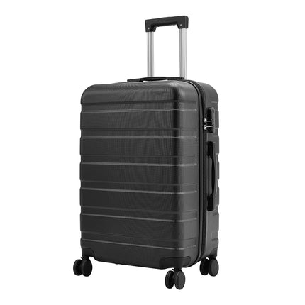24" Hardshell Rolling Luggage Trolley Travel Case Black
