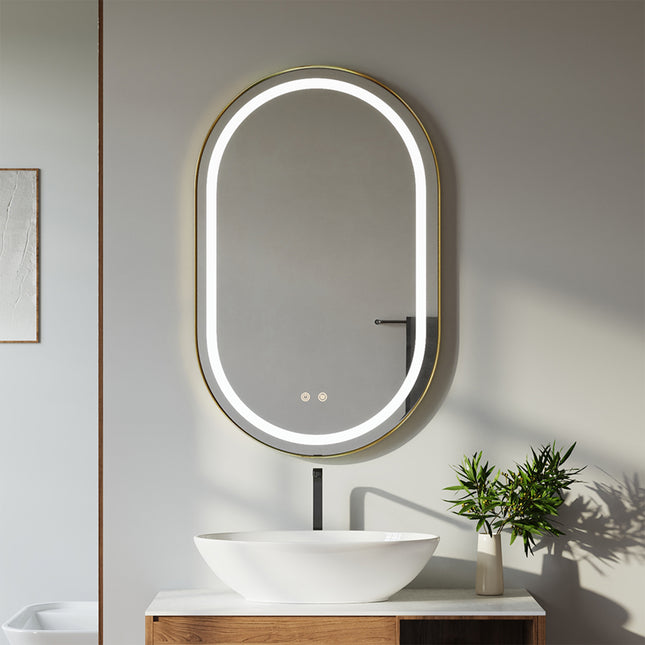 Wall Mounted Oval LED Bathroom Mirror