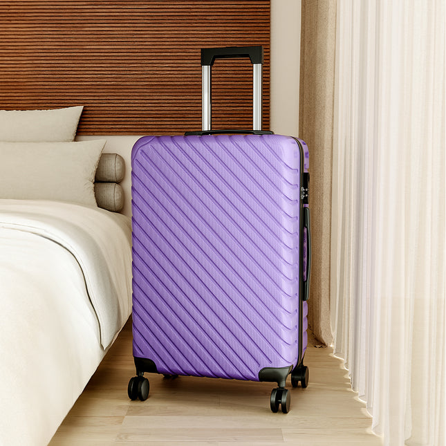 28" Lightweight Hardside Travel Suitcase with Spinner Wheels Purple