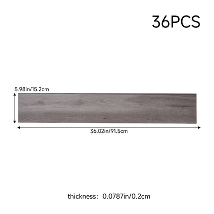 36Pcs Wood-Grain PVC Self-Adhesive Plank Flooring Set