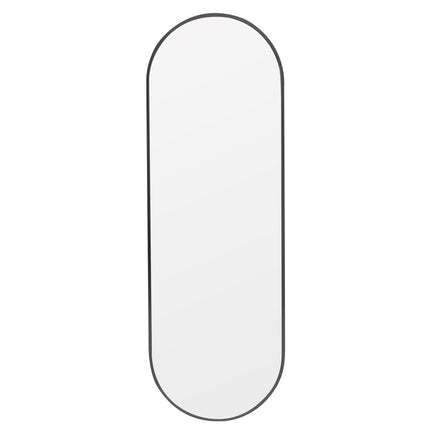 150cm Modern Oval Metal Full Length Wall Mirror Black