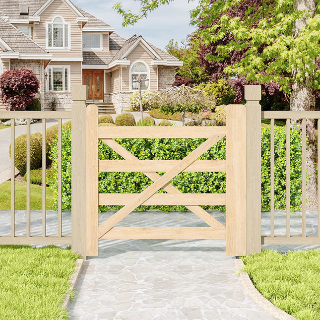 Wooden Garden Gate with Door Latch 90cm x 90cm