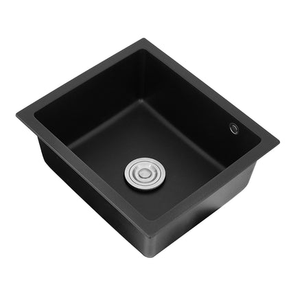 Single Bowl Kitchen Sink with Strainer Waste Kit