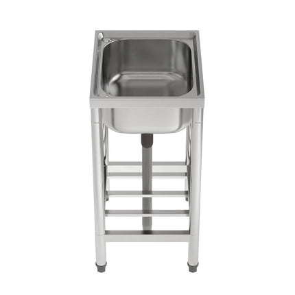 80cm H Free Standing Stainless Steel Commercial Sink with Shelf