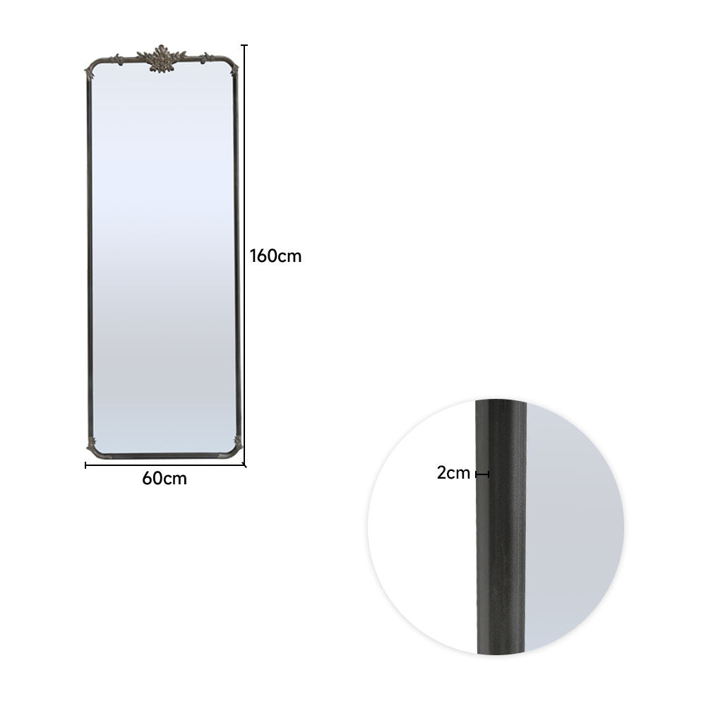 Vintage Inspired Rectangle Carved Wall Mirror