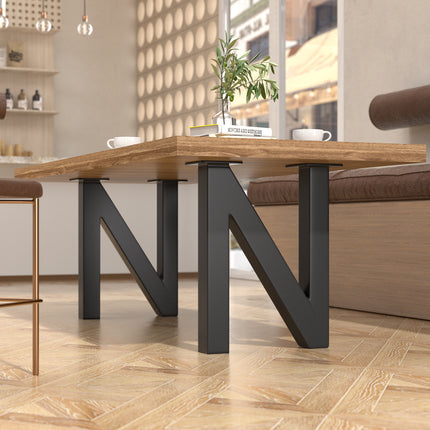 2Pcs Anti-Slip N-shaped Iron Table Legs