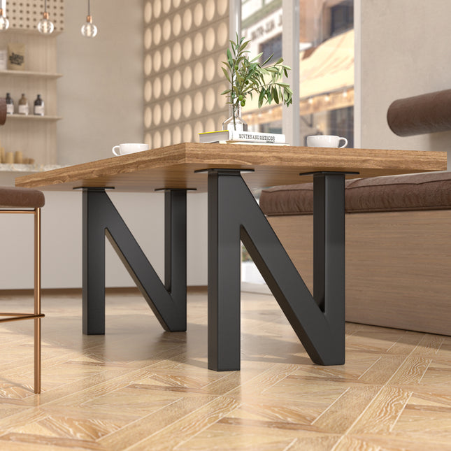 2Pcs Anti-Slip N-shaped Iron Table Legs