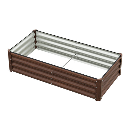 120cm x 60cm Rectangular Galvanized Steel Raised Garden Bed