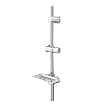 Shower Riser Rail Slider Bar with Soap Tray