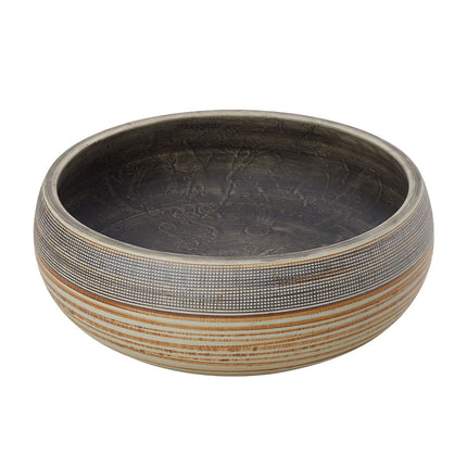 Ceramic Countertop Washbasin Vessel Sink with Waste Kit