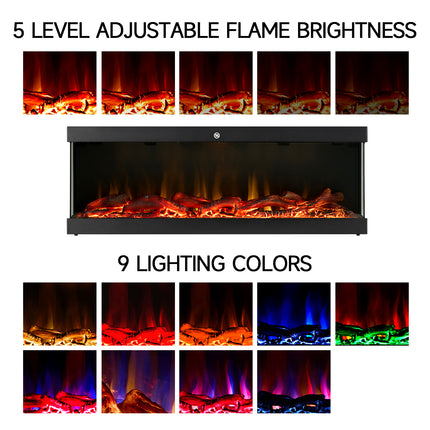 60’’ Electric Fireplace with Remote Control