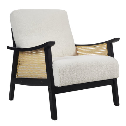 Modern Teddy Fleece Upholstered Accent Armchair