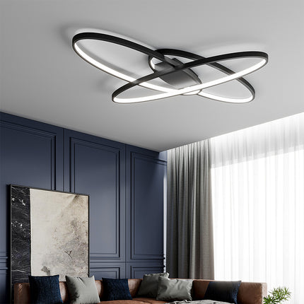 Minimalistic Unique Oval LED Semi-Flush Ceiling Light