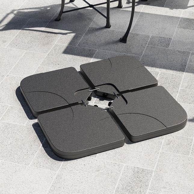 HDPE Square Water and Sand Filled Freestanding Parasol Base
