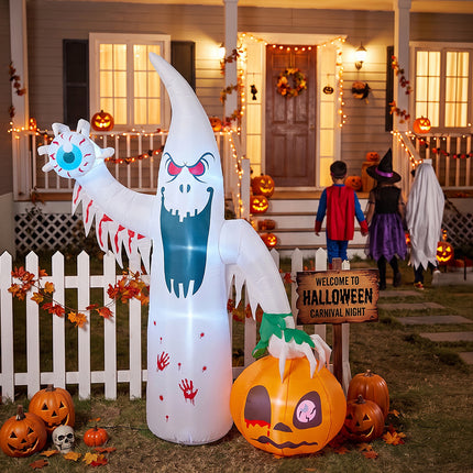 8FT Blow-Up Halloween Inflatable Decoration with Built-in LED Lights