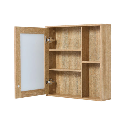 Wall-mounted Bathroom Mirror Cabinet with Adjustable Shelves