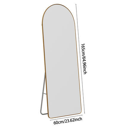 Modern Arched Metal Full Length Floor Mirror