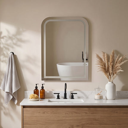 Wall-Mounted Bathroom Adjustable LED Vanity Mirror with Demister