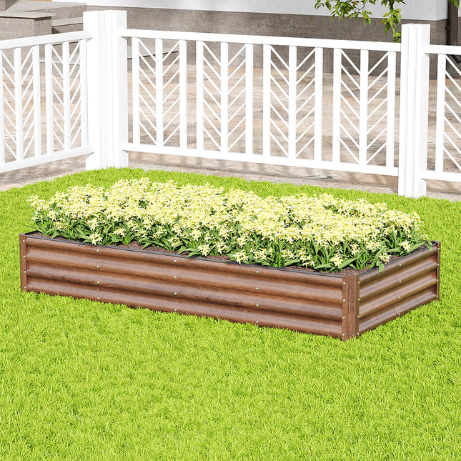 180cm x 90cm Rectangular Galvanized Steel Raised Garden Bed