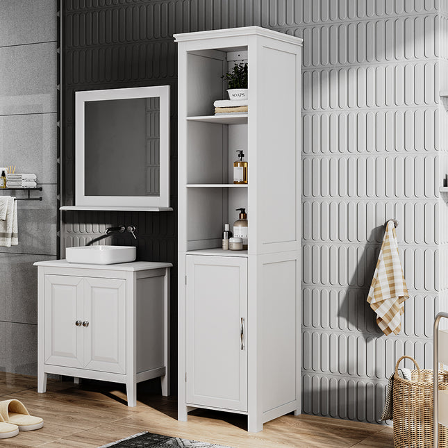 Freestanding Bathroom Tall Cabinet with Door