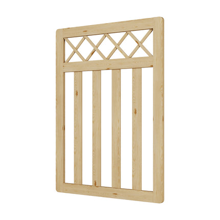 3 x 4ft Outdoor Cross Top Wooden Garden Gate Pedestrian Fence Yard Door