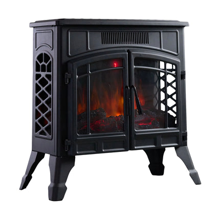 Freestanding Electric Fireplace Heater with Remote Control