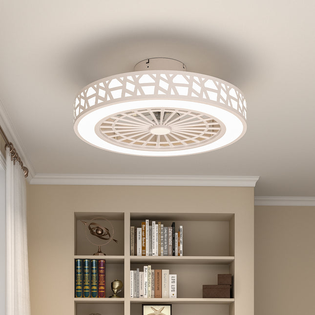 Round Acrylic Ceiling Mount LED Fan Light