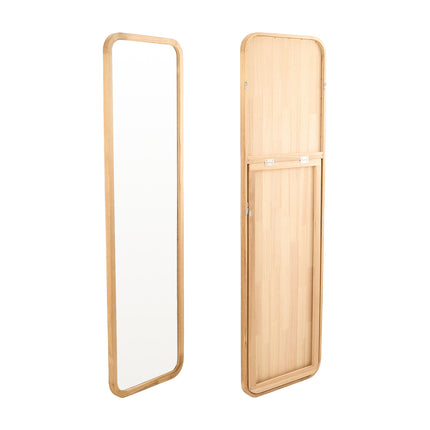 155cm Wooden Frame Full Length Mirror with Stand