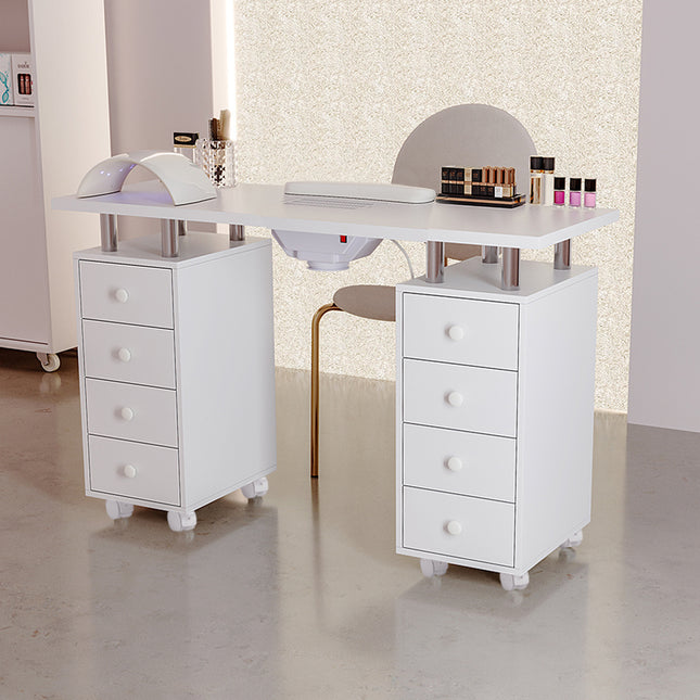 Rolling Manicure Station Nail Table with Dust Collector 119cm