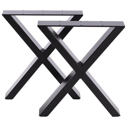 Industrial Metal X-Shaped Legs for Tables Desks for DIY Set of 2
