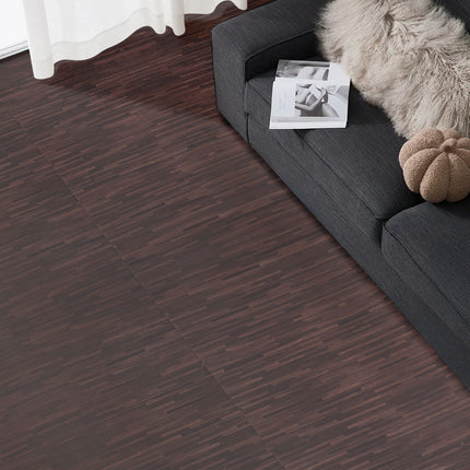 36Pcs Wood-Grain PVC Self-Adhesive Plank Flooring Set