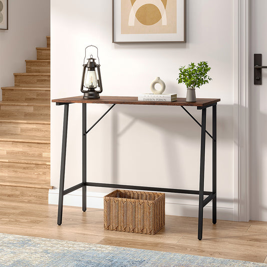 Brown Farmhouse Style Entryway Console Table