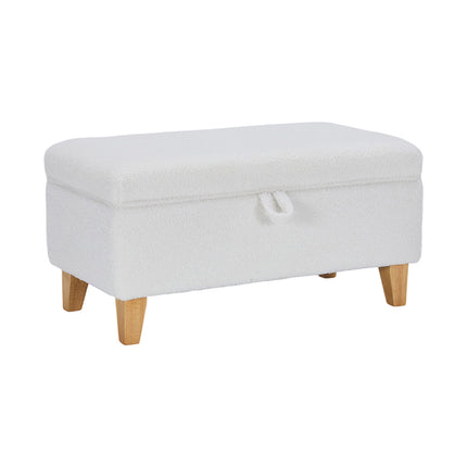 Teddy Fleece Upholstered Storage Ottoman