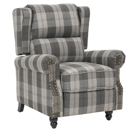 Fabric Upholstered Sofa Pushback Reclining Chair Armchair