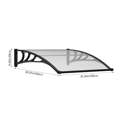 Outdoor Door Canopy Window Awning with Drainage Channel