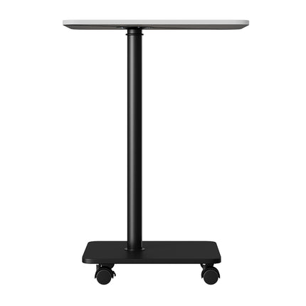 C Shaped Side Table with Wheels