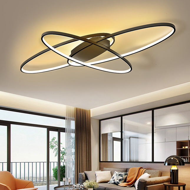 90CM Oval LED Chandelier Ceiling Light  Dimmable