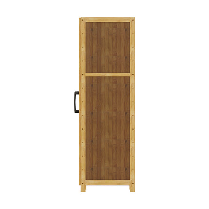 3-Tier Narrow Bookcase Storage Cabinet with Acrylic Door